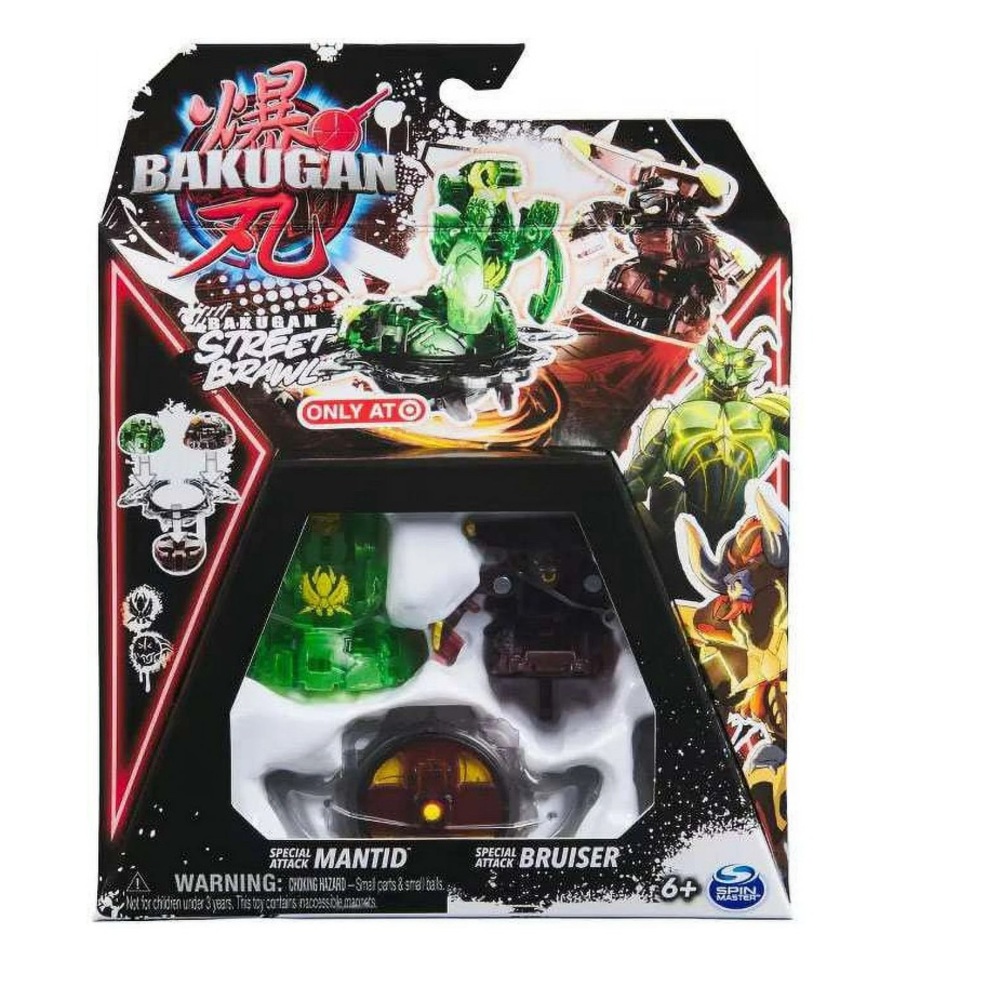 NWT Bakugan Street Brawl Special Attack Mantid & Bruiser Figure 2-Pack green